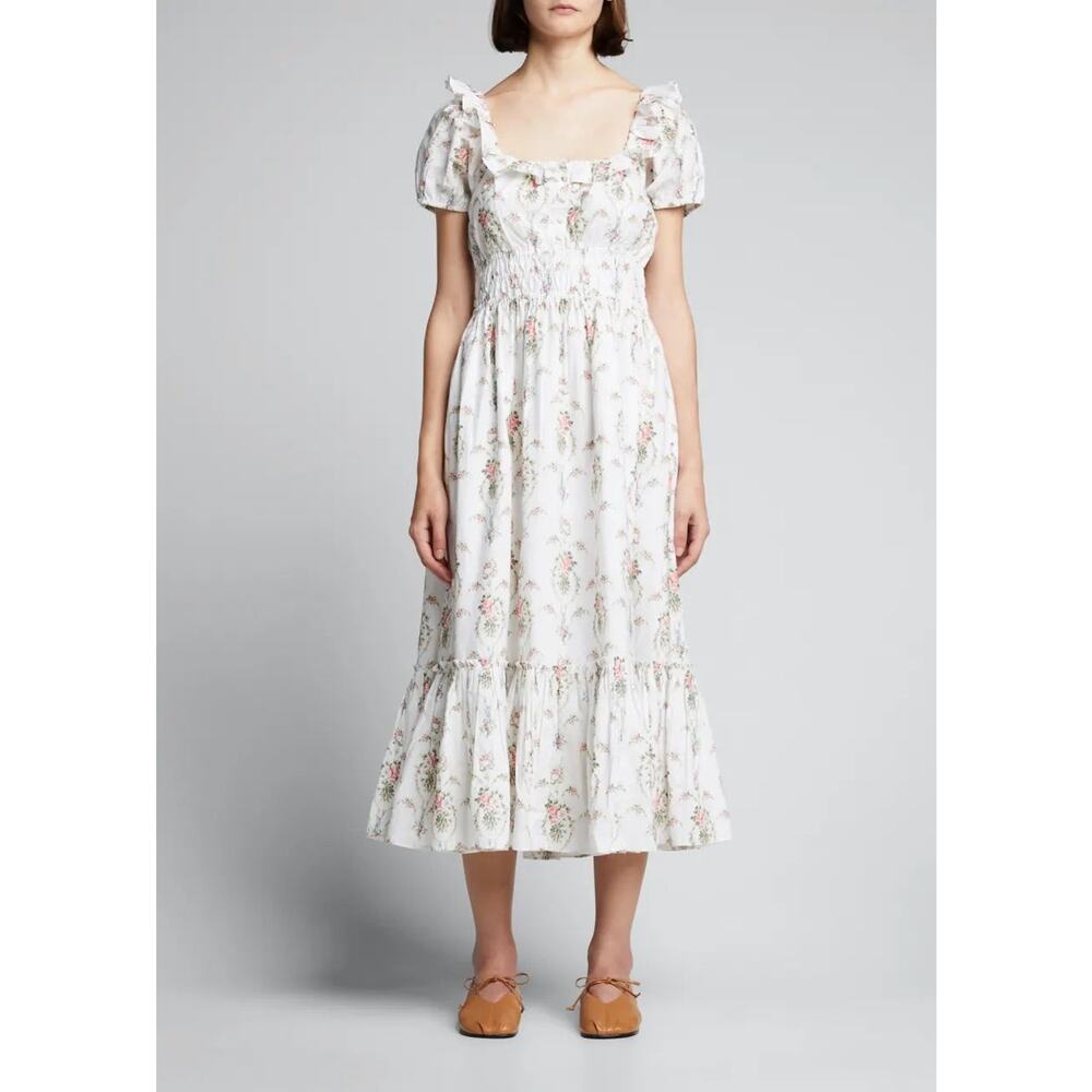 LoveShackFancy Terrence Tiered Floral Maxi Dress Sz M, $495 MSRP - Picture 2 of 2